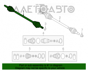 Ax cu semicărbune spate dreapta Mazda CX-9 16-