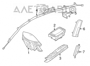 Airbagul scaunului drept al Mercedes GLA 14-20