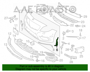 Крепление переднего бампера левое Mercedes CLA 14-16 дорест