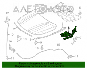 Bucla capotei dreapta Mercedes CLA 14-19