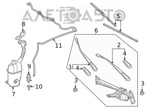 Motor spalator Mercedes CLA 14-19 nou original OEM