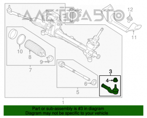 Bară de direcție cu capăt de tijă stânga Ford Transit Connect MK2 13-