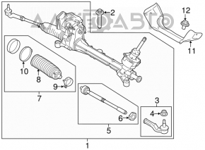 Bară de direcție cu capăt de tijă stânga Ford Transit Connect MK2 13-