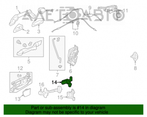 Петля двери верхняя передняя левая Honda Accord 18-22