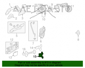 Buclele ușii din față stânga jos pentru Honda Accord 18-22.