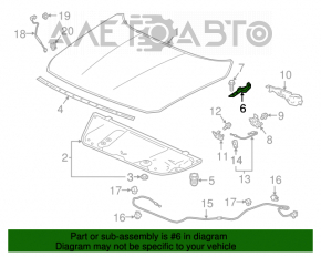 Петля капота правая Honda Accord 18-22 новый TW неоригинал