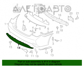 Buza bara din spate pentru Hyundai Sonata 13-14