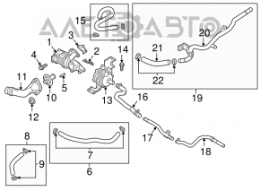 Pompa de răcire a invertorului Hyundai Sonata 16-19 hibrid.