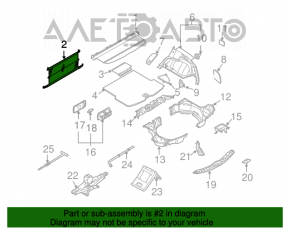 Шторка багажника Infiniti FX35 FX45 03-08 беж, под чистку