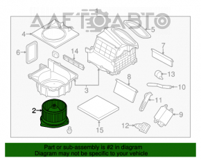 Motorul ventilatorului de încălzire pentru Infiniti FX35 FX45 03-08