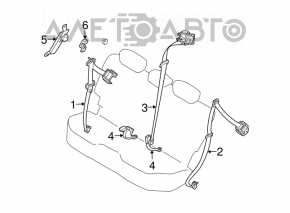 Tensorul curelei din spate dreapta pentru Infiniti FX35 FX45 03-08