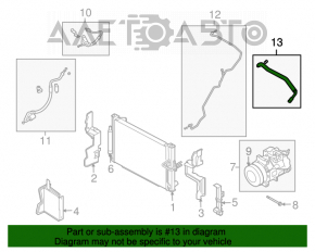 Furtun de cauciuc pentru aer condiționat Infiniti G25 G35 G37 4d 06-14