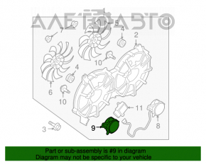 Motorul ventilatorului de răcire stânga pentru Infiniti G25 G35 G37 4d 06-14