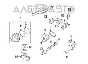 Corpul termostatului asamblat pentru Infiniti Q50 14- 3.7, 3.5