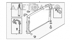 Radiator racire apa + condensator Infiniti G25 G35 G37 4d 06-14 nou original OEM