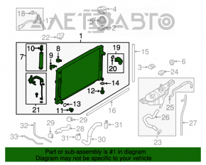 Radiator de răcire + condensator pentru Infiniti G25 G35 G37 4d 06-14