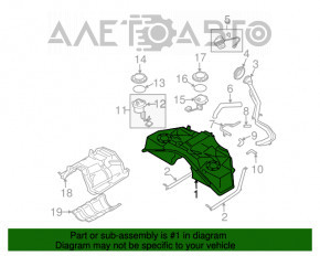 Rezervor de combustibil pentru Infiniti G25 G37 4d 09-14 cu lovituri.