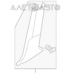 Capacul stâlpului central dreapta jos Infiniti G25 G35 G37 4d 06-14 negru