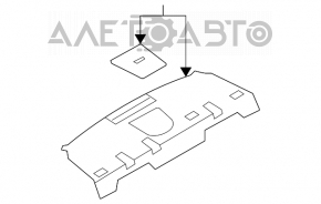 Raftul din spate pentru Infiniti G25 G35 G37 4d 06-14 negru.