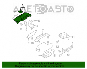 Полка задняя Infiniti G25 G35 G37 4d 06-14 черн