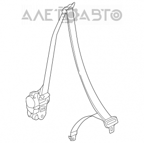 Centura de siguranță pentru pasagerii Infiniti G25 G35 G37 4d 06-14 negru