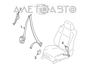 Centura de siguranță pentru șofer Infiniti G25 G35 G37 4d 06-14 negru