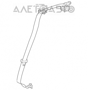 Centura de siguranță spate stânga Infiniti G25 G35 G37 4d 06-14 negru