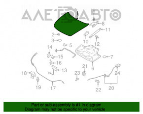 Capota goală Infiniti G25 G35 G37 4d 06-14 grafit K52