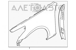 Aripa față stânga Infiniti G25 G35 G37 4d 06-14 grafit K52