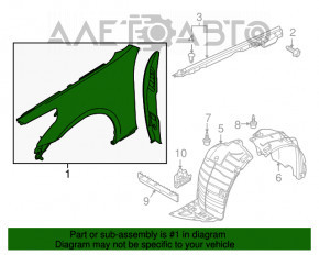 Aripa față stânga Infiniti G25 G35 G37 4d 06-14 grafit K52