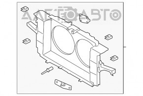 Televizorul panoului de radiator Infiniti G25 G35 G37 4d 06-14 este rupt