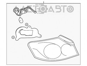 Lampa exterioară aripă stângă Infiniti G25 G35 G37 4d 06-14