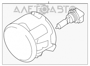 Противотуманная фара птф левая Infiniti G25 G35 G37 4d 06-14 новый TYC Тайвань