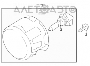 Farul de ceață stânga pentru Nissan Murano z51 09-14, nou, neoriginal, SIGNEDA.