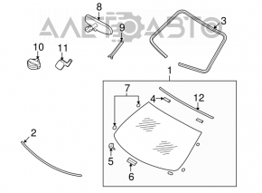 Лобовое стекло Infiniti G25 G35 G37 4d 06-14