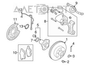 Senzor ABS spate stânga Infiniti G25 G35 G37 4d 06-14