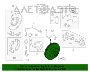 Placă de frână spate dreapta Infiniti G25 G35 G37 4d 06-14 310/16mm