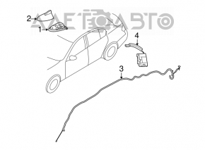 Antena aripă Infiniti G25 G35 G37 4d 06-14 fără navigație