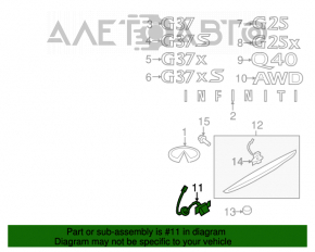 Camera de vizionare spate pentru Infiniti G25 G37 4d 10-13