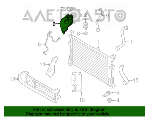 Rezervor de expansiune pentru răcirea motorului Infiniti QX30 17- fără capac