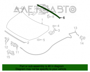 Suport de capot pentru Infiniti QX30 17-