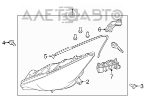 Far dreapta față asamblată Infiniti QX30 17- LED