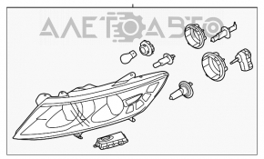 Far stânga față asamblată Kia Optima 11-13 pre-restilizare cu xenon.