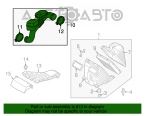 Conducta de aer pentru colectorul Hyundai Santa FE Sport 13-16 2.4 nu are capac, defect pe margine.