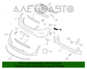 Suportul de bara fata stanga pentru Kia Sorento 14-15 restul