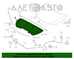 Изоляция капота Kia Sorento 10-15