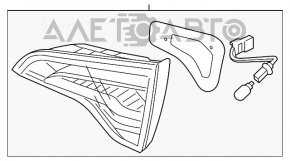 Lampa interioară pentru capacul portbagajului stânga Kia Sorento 14-15 restilizat halogen.