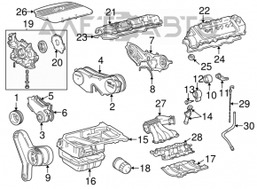 Шкив коленвала 3MZ-FE Lexus ES330 новый неоригинал FEBEST