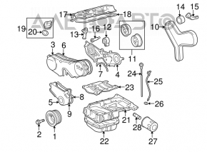 Capacul supapelor spate 3.3 3MZ-FE Lexus ES330