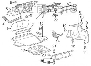 Обшивка арки правая Lexus ES350 13-18 черная